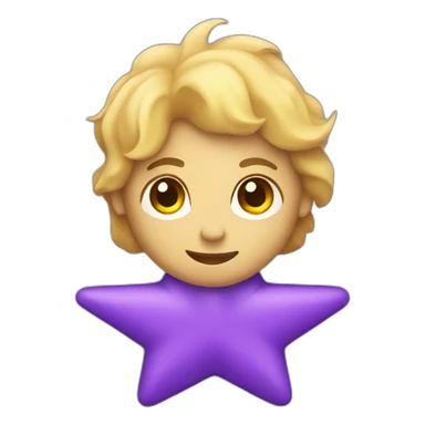 purple star twemoji solid color sticker