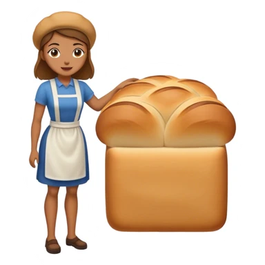 bread who looks like a woman full body sticker