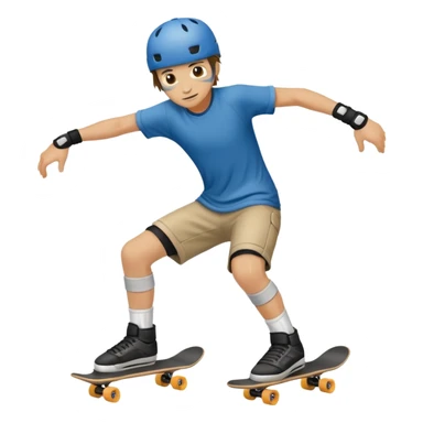 Knee pad street skateboarder sticker