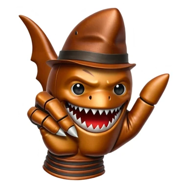 Freddy Krueger shark finger glove sticker