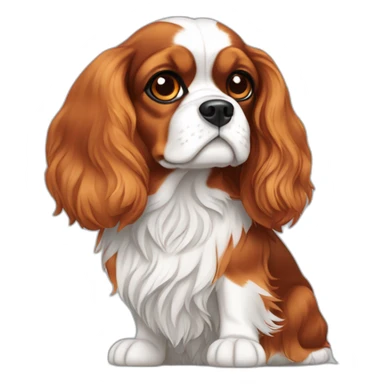 Cavalier king Charles tricolore  sticker