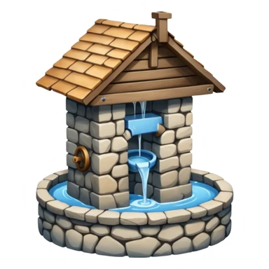 a water well - simple, traditional, no fancy superstructure sticker