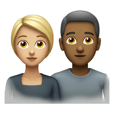 two person thinking about ai sticker