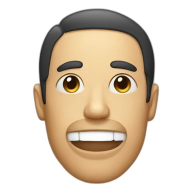 a guy with censored mouth sticker