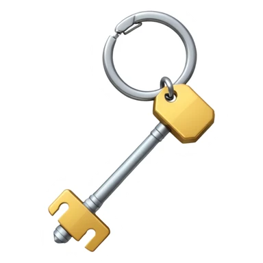 una llave con un llavero que diga Pablo Sbardella sticker