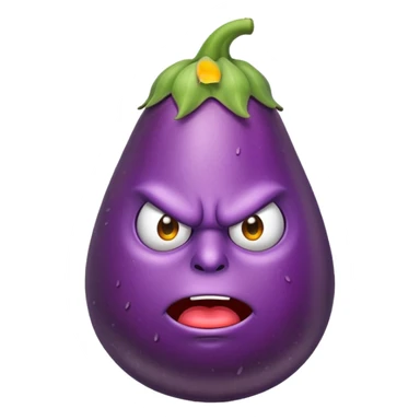 angry eggplant sticker
