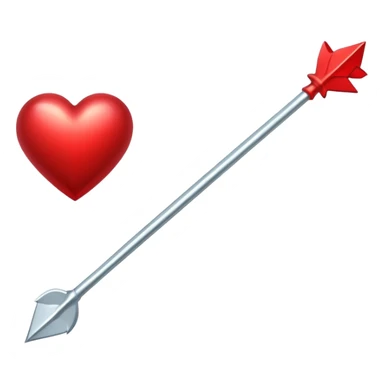 Cupid arrow heart sticker