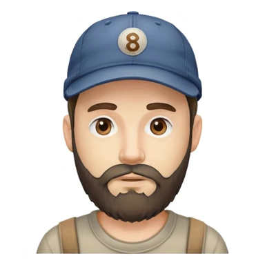 Man with beard and dirty ball cap  sticker
