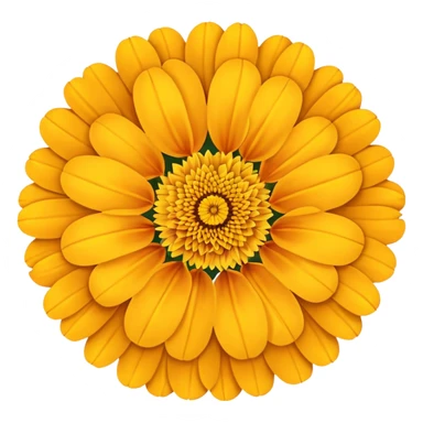 Yellow marigold icon sticker