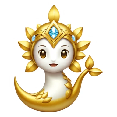 White and Golden Divine Glorious Shiny Sparkly Fakémon sticker