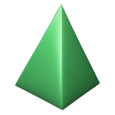 triangulo verde unicolor no 3D sticker