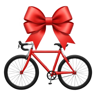 Bike with big christmas bow on it sticker