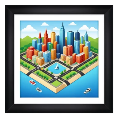 city center on the map sticker