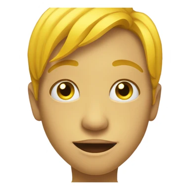 Yellow smiley with lashes sticker