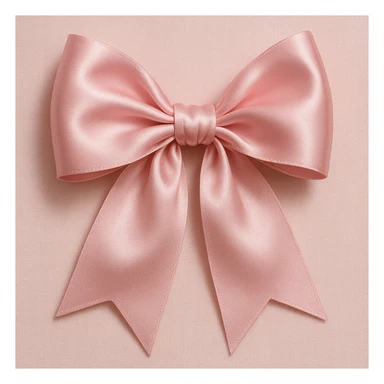 coquette style pink bow, satin texture, elegant and girly sticker