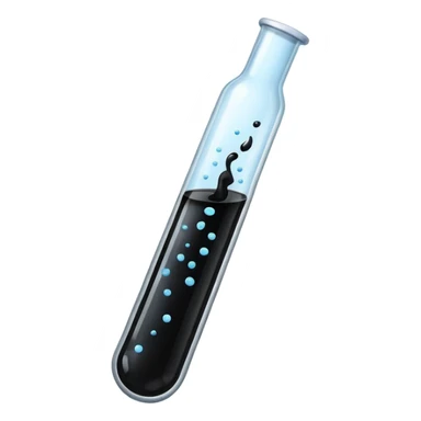 Tubo de ensayo con líquido negro sticker