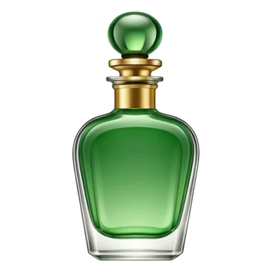 Perfume green bottle sticker
