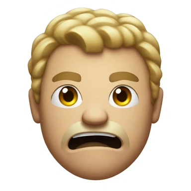 Angry foaming at the mouth man sticker