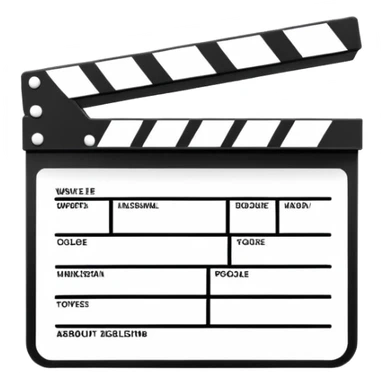 absolute minimalist movie clapperboard, just a rectangle with one diagonal line, clean design sticker