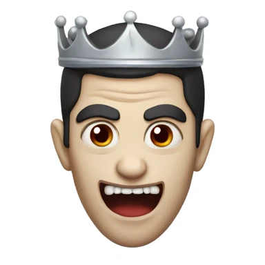 Vampire with veins under eyes, and a crown sticker