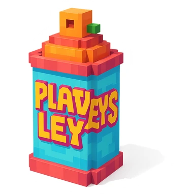 spray paint can with graffiti "PLAVLEYS" sticker