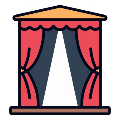 theater stage spotlight with beam of light sticker