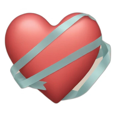 Taped heart sticker