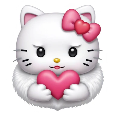 Hello kitty with heart eyes sticker