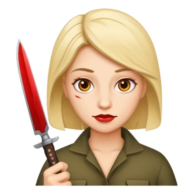 Kind Woman with knife sticker