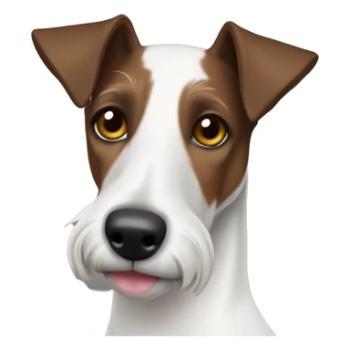 Old Smooth Fox Terrier white dark brown wearing a sweater sticker