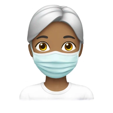 Lady with a facemask sticker