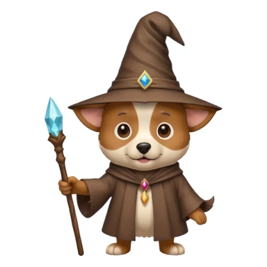 Dog wizard sticker