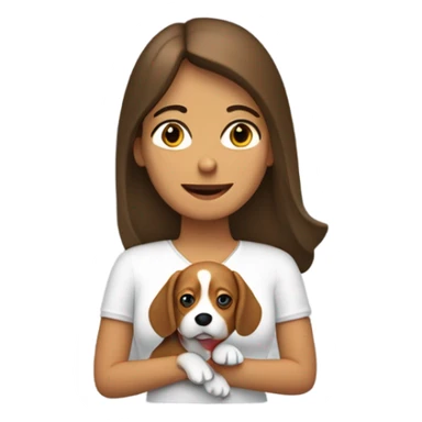 Una mujer con un Beagle  sticker
