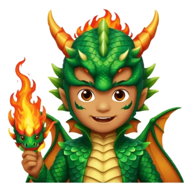 child getup like a dragon sticker