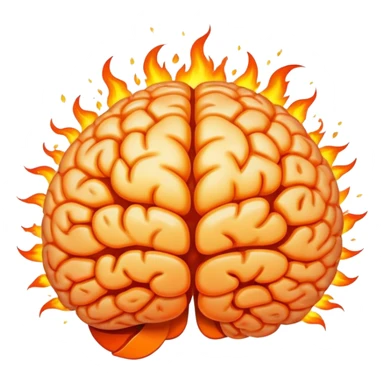 🤯🔥 Exploding Brain on Fire – When something is just TOO mind-blowing sticker