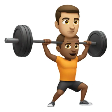 guy doing squats with squatbar sticker