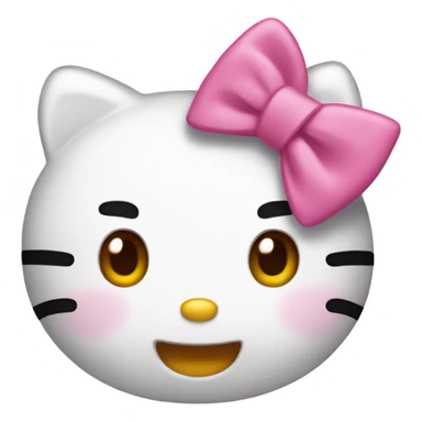 Hello kitty with pink bow sticker