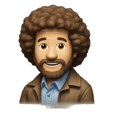 Bob Ross painting sticker