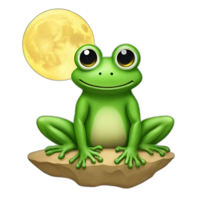 Grenouille sur la lune sticker