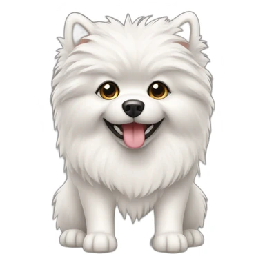 white_pom_dog sticker