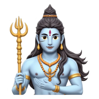 Lord shiva with trishul sticker