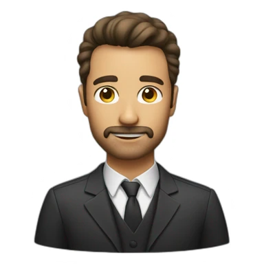 Smart man with a stubble sticker