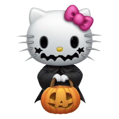 creepy halloween hello kitty sticker