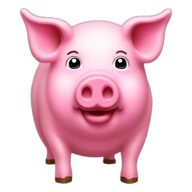 Pink pig bitcoin sticker