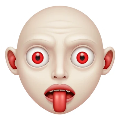 Moon with red eyes and a blunt in mouth  sticker