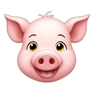 A happy little pig sticker