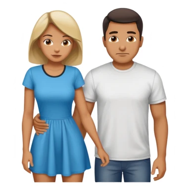 A women being bent over behind a Latino man sticker