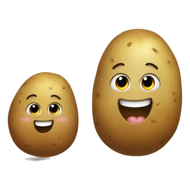 one girl potato and one boy potato holding hands sticker