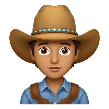Me with cowboy hat  sticker