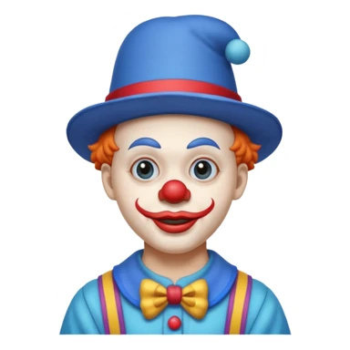 clown with blue hat and clothes sticker